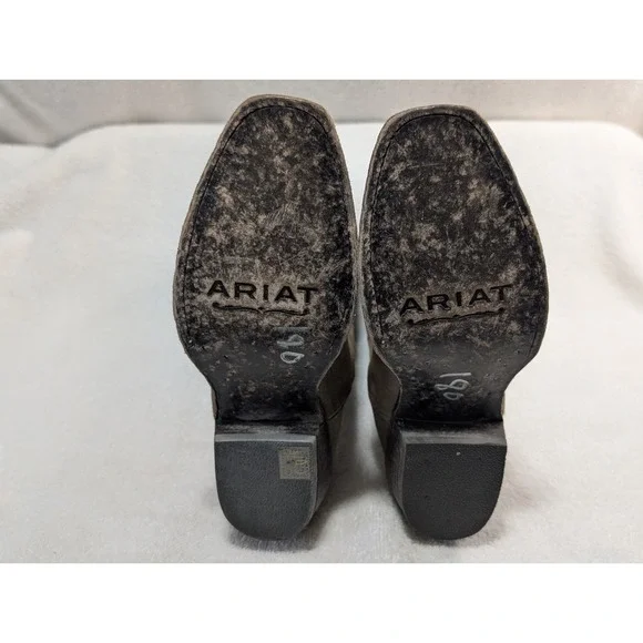 Ariat Leather Western Boot Memphis Burnt Taupe Light Brown Women's 5.5B 10047003 - Picture 14 of 16